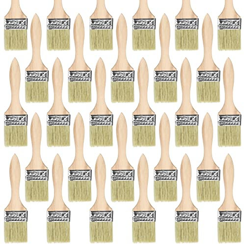 UPlama Pinsel für Farbe, Flecken, Lacke, Aquarell, Holz, Wand, Möbelpinsel, 48 Stück