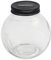 Mczcent Coin Money Piggy Bank with Black Slotted Lid for All UK Coins, Two Placement Methods Safe Money Bank Coin Saving Box Pot, Glass Clear Coin Money Saving Jar for Adults Teens Kids Girls Boys