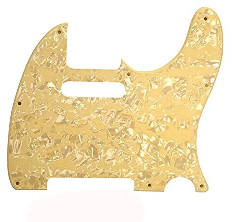 Pickguard Scratch Plate 8 Befestigungsschrauben Bohrung Für Tele Standard Guitar Pickguard (Color : 2 Ply Cream Pearl)