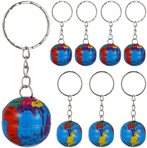 Toyvian 12 Pièces Globe Porte-Clés Globe Terrestre Pendentif Porte-Clés Mini Globe À Crochet Enfants À Suspendus Globe Pendentif Cotillons Pour Bricolage Artisanat