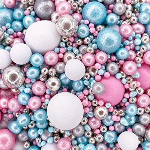 A Pinch Of - Pearls Mix - Twinkle Unicorn - Cake Topper Sprinkles - 30g Edible Shimmer Ball Cupcake Decorations - Weddings, Christenings & Parties