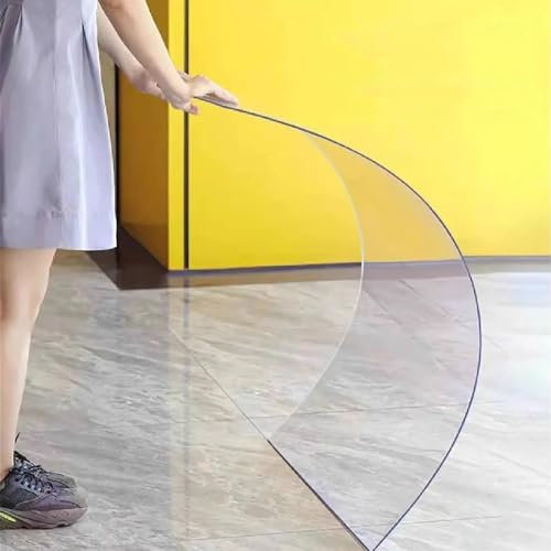 Polycarbonat Platte Transparent UV-beständig Kunststoffplatte Acrylplatte Dachplatten,Beidseitig Foliert,Vordach für Haustür Gewächshaus Balkon Garten Überdachung,Anpassbar (0.6 * 10m)