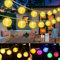 StarryEver 12M Solar Lampions Lichterkette Außen mit Fernbedienung & USB Port, Vintage Hanfseil 40er LED Lampion Lichterkette Warmweiß & Mehrfarbig, Wasserdichte Gartenbeleuchtung für Balkon Garten