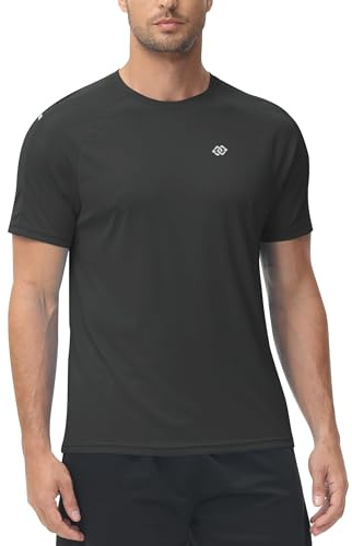 MoFiz Rashguard Anti-UV Homme Manches Courts T Shirt Séchage Rapide Surf UPF 50+ pour Natation Surf Plongée Plage