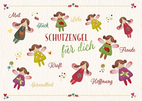 Gutsch Verlag Postkarte Spruch Schutzengel für Dich Mut