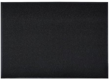 Floordirekt Welcome Fußmatte - Schmutzfangmatte, Türmatte mit Aufdruck - Fußabtreter, Sauberlaufmatte, Türvorleger, Fussmatte innen, Vinyl Spaghettimatte (Schwarz, 90 x 120 cm)