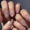 24PCS Short Almond Press On Nails for Women, Glossy Purple Fake Nails with 3D Butterfly Design, Full Cover Acrylic Stick On Nails with Adhesive Tabs for Easy DIY Nail Art