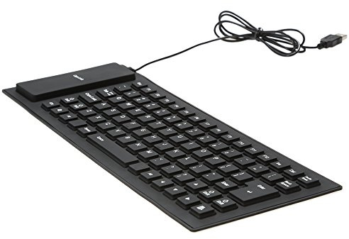 Tastiera flessibile pieghevole in silicone con cavo USB Rollup digitazione silenziosa lavabile per PC Notebook Laptop