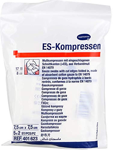 Paul Hartmann AG ES-Kompressen steril 7,5 cm x 7,5 cm, Kompressen, 10 Stück