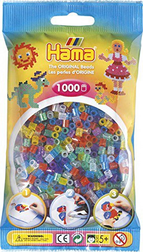 HAMA Bügelperlen GLITTER 1000 Stück, 1 Beutel