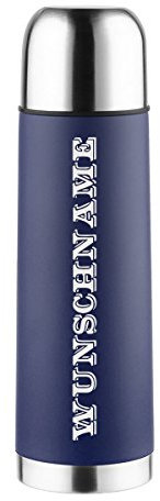 polar-effekt Edelstahl Thermoskanne mit Personalisierte Gravur – Thermos Isolierflasche Geschenkidee zum Geburtstag - Thermoflasche mit Name 0,5 Liter – Farbe blau