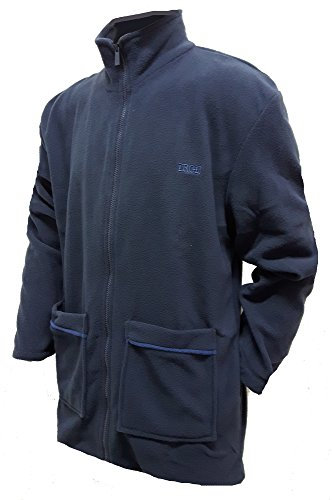 Irge Giacca da Camera Pile Uomo Full Zip Art. IR137 (XL, Blu)