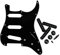 FLEOR Pickguard de rechange style SSS avec cache-micros 2T1V pour guitare électrique Strat, noir/blanc/noir