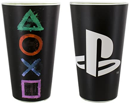 Playstation Drinking Glass, Multi-Colour, 9 x 9 x 15 cm