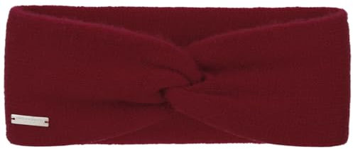 Seeberger Bandeau avec nœud en pur cachemire - Rouge rubis (23) - Taille unique