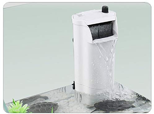 GRECH Filtro Interno A Cascata 3W 300 L/H SUNSUN per Acquario E TARTARUGHIERA Max 25L Basso Livello d'Acqua