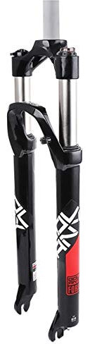 MZP MTB Fahrrad Federgabel 26 27.5 29 Straight 1 1/8 Öl/Frühling Federweg 100mm Scheibenbremse Manuelle Sperre QR 9mm Fahrradgabel (Color : A-Black, Size : 26in)