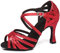 MINITOO Donna Ballo Scarpe con Strass Sposa Matrimoni Serata Sandali con Tacco L423 Rosso EU 37