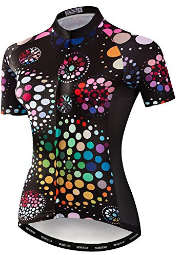 Hotlion Sommer-Fahrradtrikot, atmungsaktiv, für Damen, Mountainbike-Trikot, schnelltrocknend, kurzärmelig, Fahrradbekleidung