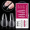 INPING Mix Gel Nail Tips, 240PCS Medium Almond + Coffin Clear Soft Gel Tips Half Full Cover Nail Extensions Break Resistant Pre-Buff False Press for Women Manicure Kit, 12 SIZES