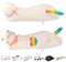 Mewaii Plüschkissen Katze 65 cm Lange Katze Kissen mit Regenbogen,Kawaii Plüschtier Katze für Kinder,Flauschig und Komfort Kuscheltier Katzen Spielzeug