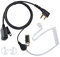 UAYESOK Auricolare radio a 2 pin con microfono PTT e morbidi auricolari per Midland G7 G7PRO G8 G9 G5 G6 XT60 XT70 M24 M48 GXT550 GXT650 Alan39 Alan42 PMR446 Security Walkie Talkie