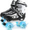 Einstellbare Kinder Rollschuhe für Jungen Mädchen Kinder Anfänger, 4 Größen Rollschuhe für Kleinkind kleine/große Kinder Kind mit Allen Rädern Light Up - Small