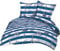 Heubergshop 2-teilige Seersucker Bettwäsche 135x200cm + 80x80cm - Leuchtturm, Maritime, Anker, Schiff in dunkelblau und weiß - Bettgarnitur, 100% Baumwolle, bügelfrei (BS-736-2)