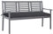 ZEYUAN 3-Sitzer-Gartenbank mit Auflage 150 cm Grau Eukalyptusholz Terrassenmöbel, Wetterfeste Bank, Outdoor Bank, Parkbank, Garten Banken, Deko Bank, Gartenmöbel - 3061065