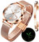 OLEVS Femmes Montres Coffret Cadeau avec Bracelet Or Rose Dames Minimaliste Simple léger Casual analogique Montre à Quartz imperméable à l'eau Deux Couleurs