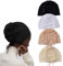 LERTREEUK 4 Stück Frauen einstellbare Hijab Hüte Elastische Mesh-Innenkappe mit Krawatten Haube Mützen Kopftuch Schal