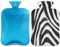 Zebra Skins Wärmflasche mit weichem Bezug, 2 l Wärmbeutel für heiße und kalte Kompresse, Handfüße und Bettwärmer, Menstruationskrämpfe, Nacken- und Schulterschmerzlinderung