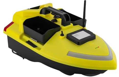 Loobiiny Ferngesteuertes Futterboot,Fischfinder Mit Suchscheinwerfer Und LadegeräT,KöDerboot Automatische RüCkkehr,Kontrolle 500m