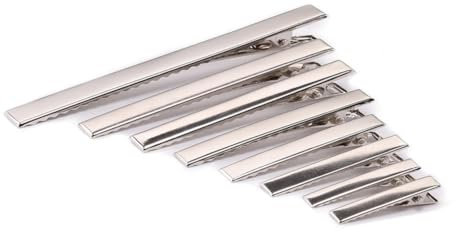 Wisafory Lot de 100 pinces à cheveux crocodile en métal - Pinces à cheveux alligator - Bec de canard - Pinces à cheveux - Accessoires de bricolage pour femmes et filles - Accessoires de coiffure DIY -