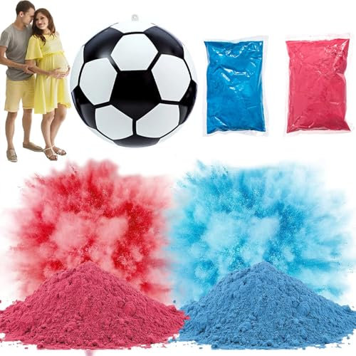 Gender Reveal Fussball Mit Pulver, Gender Reveal Party Supplies, GeschlechtsverküNdung Baby PuderfußBall, Gender Reveal FußBall Explodiert Pulver Blau Oder Rosa Pulver FüR Jungen Oder MäDchen