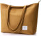 KALIDI FANCY FOREST Wildleder Handtasche Damen Große Henkeltaschen Tote Bag Shopper mit Reißverschluss Schultertasche für Arbeit Schule Einkauf, Bruan