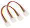 2 Stück Stecker auf Famale 4-poliges Molex-Stromkabel auf Floppy 4-poligen Adapter IDE-Verlängerungskabel 20 cm schwarz