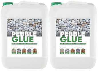 POLYBOUND 10L (2 x 5L Packs) Pebble Glue – Resin Gravel Binder for Water-Based Stones, Bark, Gravel on Borders, Patios & Garden Paths – Weather-Resistant Mulch Glue – Child & Pet Safe, Ready to Use