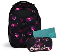 Satch Schulrucksack-Set Match Bundle Mystic Nights - Schwarz | Ergonomisches 3-teiliges Set mit 35 L Stauraum, standfest und durchdachter Organisation für die 5. Klasse