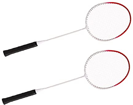 aqxreight Ultra Light Alloy Badminton Racket Set für Training und Wettbewerbsspiel - Rot (Rot)