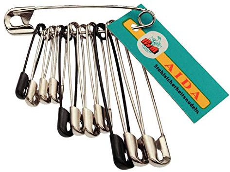 Prym 085288 Sicherheitsnadeln ST 27/38/50 mm silberfarbig/schwarz