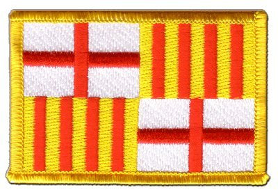 Aufnäher Patch Flagge Spanien Barcelona - 8 x 6 cm