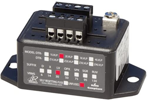 DITEK DTK-2LVLPLV 2 Pair, 22-16 AWG, 30V, Surge Protection, Terminal Strip