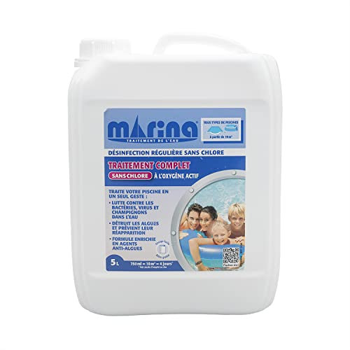 Marina L501230M1 Traitement Complet sans Chlore pour Piscine Hors Sol de 5 à 15 m3 ou 3 à 6 m de diamètre
