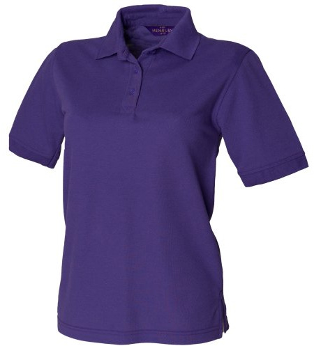 Henbury Womens/Ladies 65/35 Polo Shirt (L) (Purple)