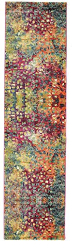 RugVista, Davina, Teppich, Mittelflor, 80 x 300 cm, Rechteckiger, Modern, Oeko-Tex Standard 100, Polypropylene, Flur, Schlafzimmer, Küche, Wohnzimmer, Rot/Rost, Mehrfarbig