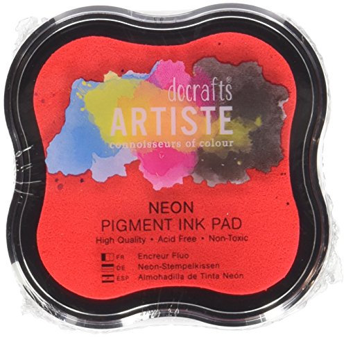 Papermania Neon Pigment Tinte Pad, Pink