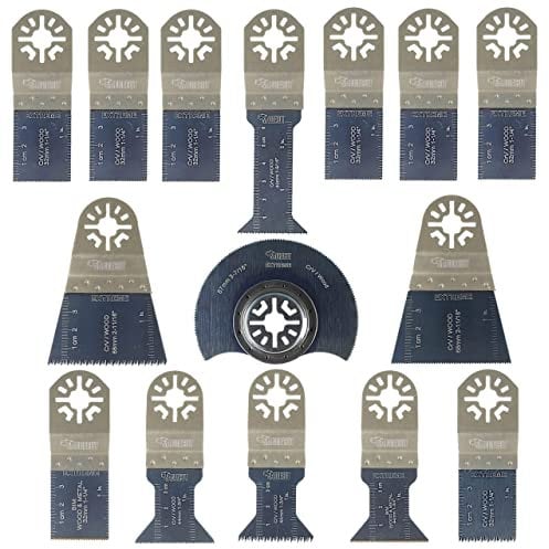 SabreCut 15 x PRK15A Mix Blades Compatible with Bosch Fein (Non-StarLock) Makita Milwaukee AEG Batavia Einhell Ergotools Hitachi Parkside Ryobi Worx Workzone Multitool Multi Tool Accessories