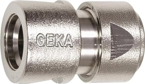 Geka 701X Schlauchstück Stecksystem MS NI mit Spannmutter 1/2 Zoll 13 mm, Gold, 18 x 8 x 13 cm