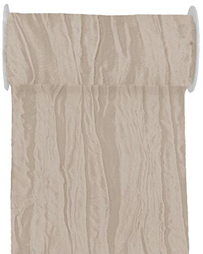 Unbekannt 10m Fripe TAFT 200mm Tischläufer Creme Grau Taupe Beige Tischdeko Hochzeit Kommunion Konfirmation, Farbe:Latte macciato